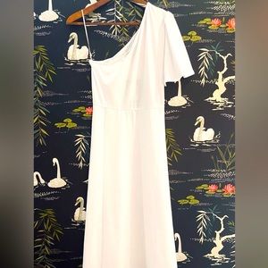 Who What Where, one shoulder cotton dress nwt